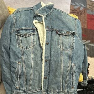 Levi's Blue and White Lightweight Shirt Jacket